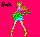 Dibujo Barbie guitarrista pintado por Cloe-bebe