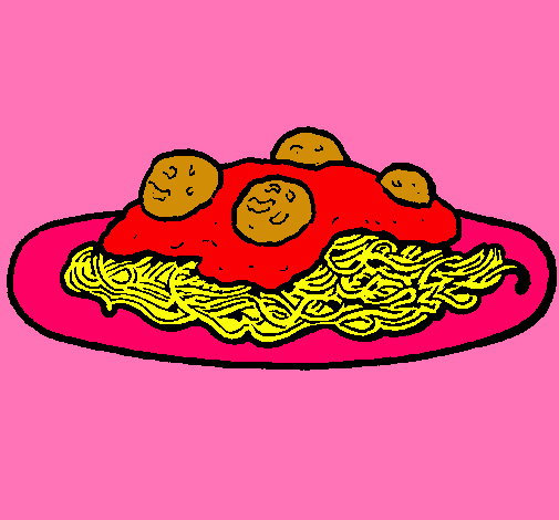 Dibujo Espaguetis con carne pintado por LULE875