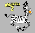 Dibujo Madagascar 2 Marty pintado por Cecilia_06
