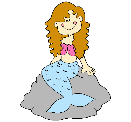 Dibujo Sirena sentada en una roca pintado por KenBb