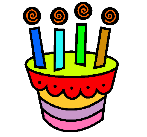 Dibujo Tarta con velas pintado por DJ5799