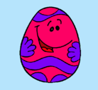 Dibujo Huevo de pascua feliz pintado por sofia