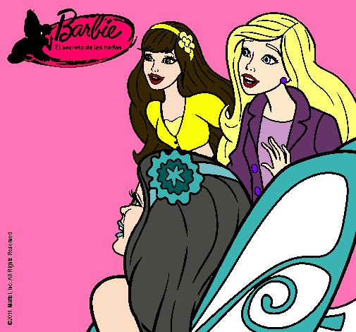 Dibujo Barbie y sus amigas sorprendidas pintado por xime99