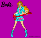 Dibujo Barbie guitarrista pintado por yeisis 