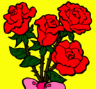 Dibujo Ramo de rosas pintado por itz26