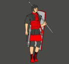 Dibujo Soldado romano pintado por benjamiiin