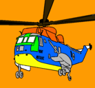 Dibujo Helicóptero al rescate pintado por uziel