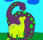 Dibujo Dinosaurios pintado por khjjn