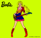 Dibujo Barbie guitarrista pintado por DESCHI