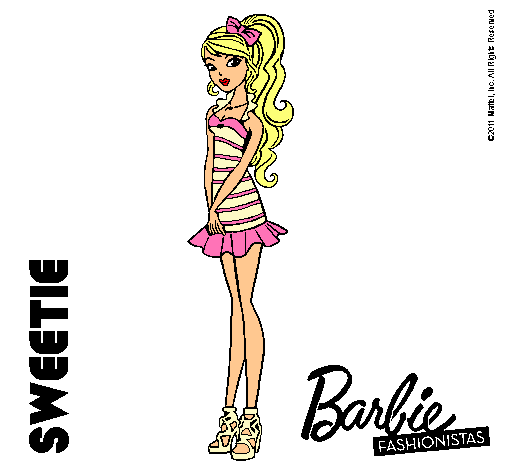 Dibujo Barbie Fashionista 6 pintado por Lolaricura