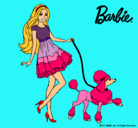 Dibujo Barbie paseando a su mascota pintado por Matzuki