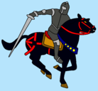 Dibujo Caballero a caballo IV pintado por benjamiiin