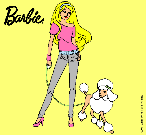 Dibujo Barbie con look moderno pintado por Anto265