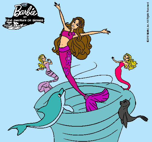 Barbie sirena contenta