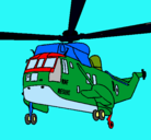Dibujo Helicóptero al rescate pintado por acker