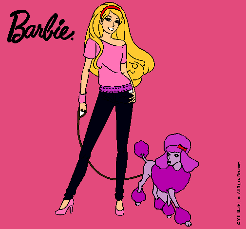 Dibujo Barbie con look moderno pintado por julithaAa