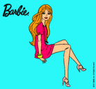 Dibujo Barbie sentada pintado por Ale_