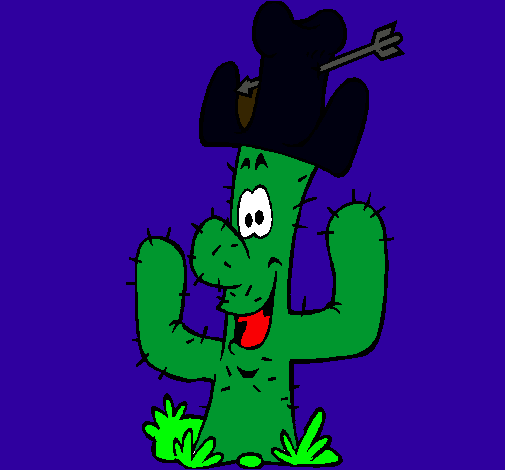 Cactus con sombrero