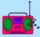 Dibujo Radio cassette 2 pintado por magaly