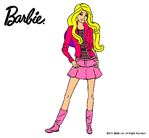 Dibujo Barbie juvenil pintado por rusabcn
