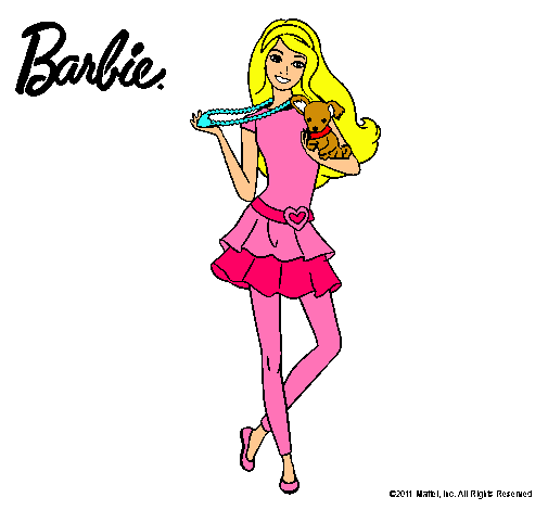 Dibujo Barbie y su mascota pintado por Ultralili2