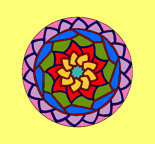 Dibujo Mandala 1 pintado por patto