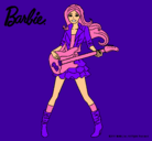 Dibujo Barbie guitarrista pintado por yeisis