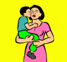 Dibujo Beso maternal pintado por David2A