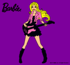 Dibujo Barbie guitarrista pintado por superbi