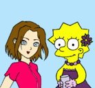 Dibujo Sakura y Lisa pintado por xime99