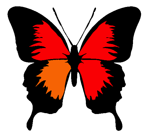 Dibujo Mariposa con alas negras pintado por santiago1105