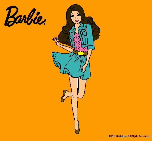 Dibujo Barbie informal pintado por criistiina