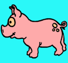 Dibujo Cerdo pintado por jessiquitaaa
