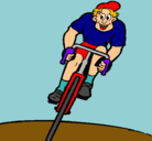Dibujo Ciclista con gorra pintado por chris33355