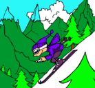 Dibujo Esquiador pintado por marialexan