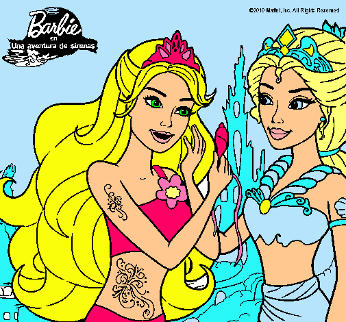 Barbie se despiede de la reina sirena