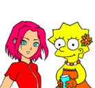 Dibujo Sakura y Lisa pintado por faico65