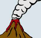 Dibujo Volcán pintado por Alive