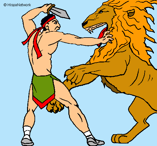 Gladiador contra león