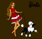 Dibujo Barbie paseando a su mascota pintado por criistiina
