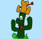 Dibujo Cactus con sombrero pintado por ojuno_288