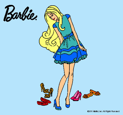 Barbie y su colección de zapatos