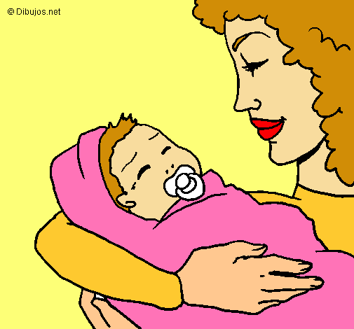 Dibujo Madre con su bebe II pintado por DJ5799