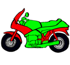 Dibujo Motocicleta pintado por lanta