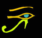 Dibujo Ojo Horus pintado por mirandda