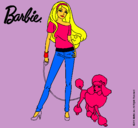 Dibujo Barbie con look moderno pintado por carl