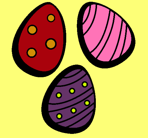 Dibujo Huevos de pascua IV pintado por julithaAa
