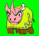 Dibujo Rinoceronte pintado por yuyu