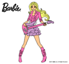 Dibujo Barbie guitarrista pintado por janin