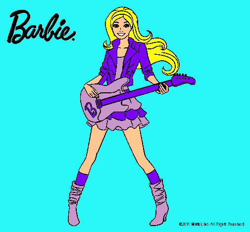 Dibujo Barbie guitarrista pintado por Ultralili2